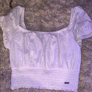 white crop top